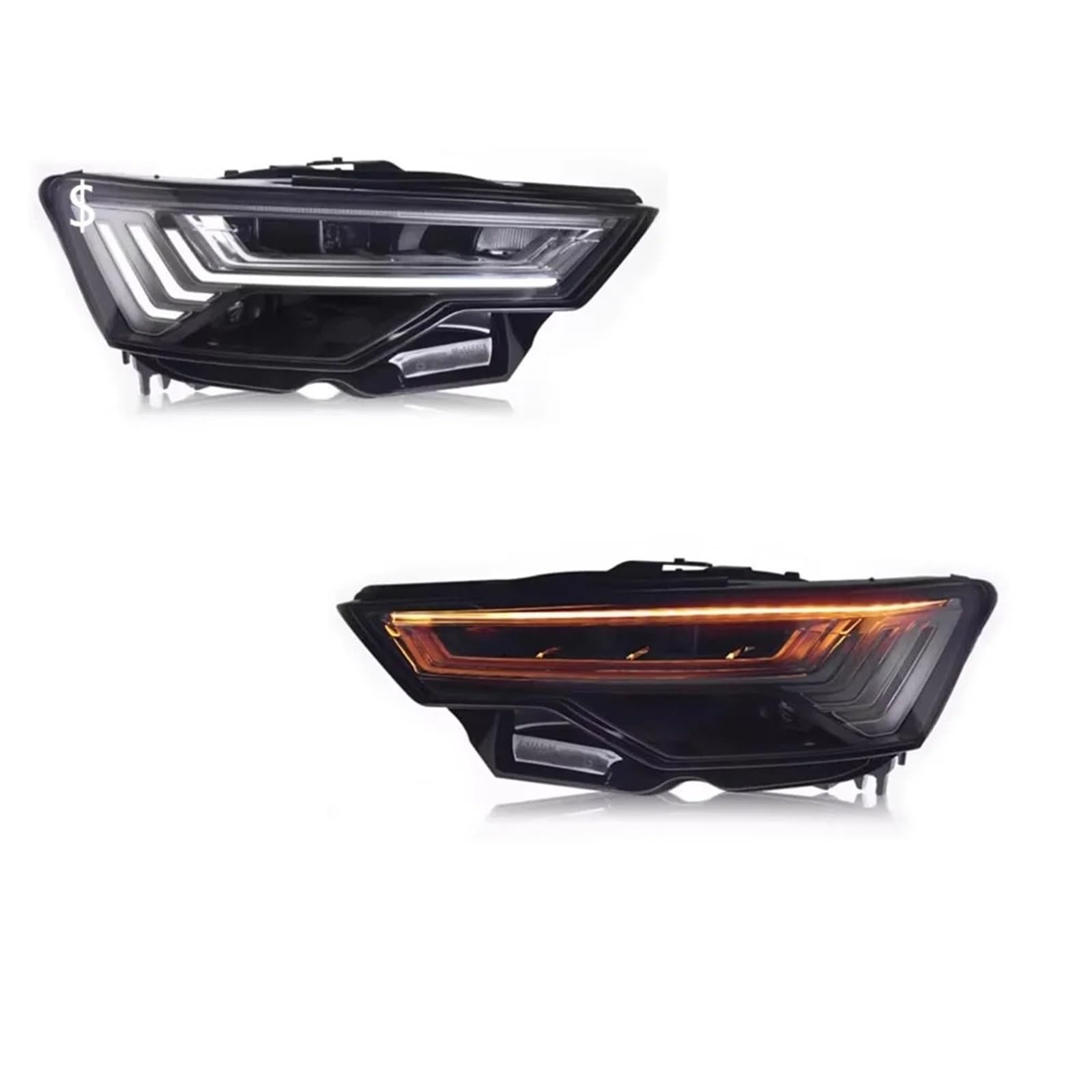 Faro Anteriore per Audi A6 C8 2019-2023, fendinebbia, luci diurne, luci di Stop, indicatori di direzione, Installazione Plug And Play. Gruppo Ottico Anteriore per Auto.