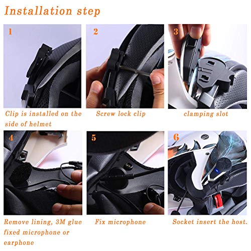 image for Yideng Bluetooth Headset Motorcycle Helmet BT-S3 1000m Full-Duplex Blu