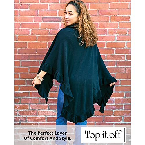 Ava Ruffle Wrap - Women’s Triangle Shawl - Made from 100% Natural Cotton - Fashion Wrap-Around Layering Scarf4