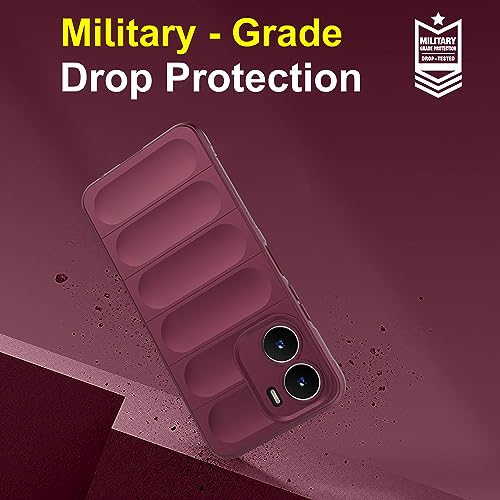 Image of amazon basics Back Case Cover for Vivo Y16 | Compatible for Vivo Y16 Back Cover | Liquid Silicon Magic Case with Camera Protection | Plum