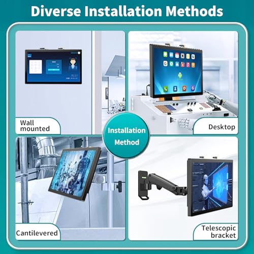 Image of Capacitive Multi-Touchscreen Industrial Embedded Win-10 PC Monitor, IP65 Screen with 10 Points Touch Display, Windows 10 23.6inch-i3-3217U(4GRAM+128GSSD)