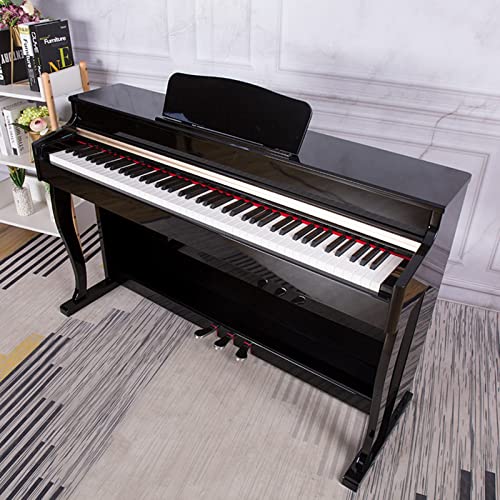 Piano numérique 88 touches pondérées Grade Hammer Action Keyboard Piano droit domestique avec USB/MIDI, support de meubles, triple pédales for débutant et professionnel (Color : Black) - Les Beatles, Paul McCartney, John Lennon, RIngo Starr, George Harrison Piano numérique 88 touches pondérées Grade Hammer Action Keyboard Piano droit domestique avec USB/MIDI, support de meubles, triple pédales for débutant et professionnel (Color : Black) – Image 4