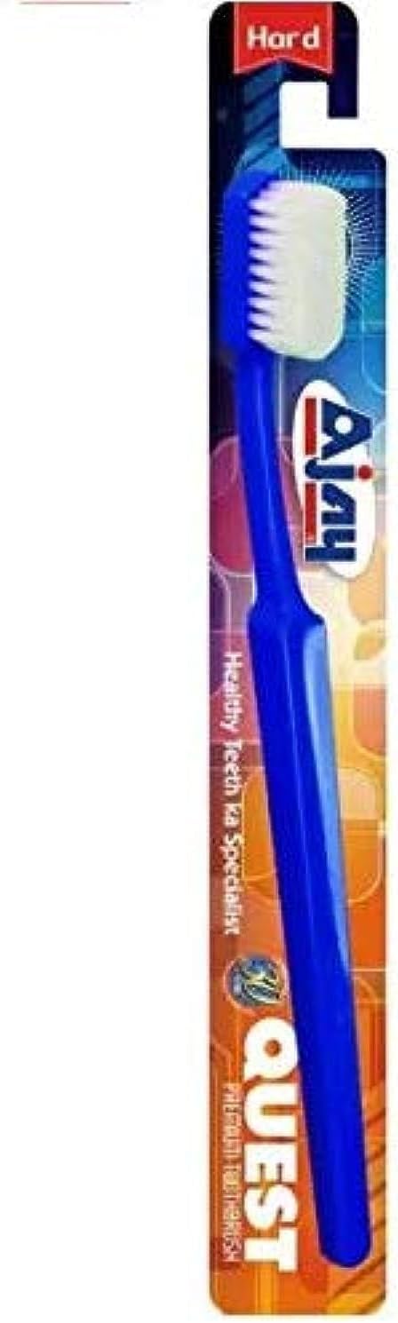 Ajay Quest Toothbrush,Hard (Pack Of 10),Adult,Manual,Blue