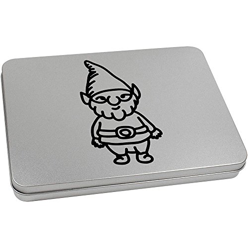 Azeeda 220mm 'Garden Gnome' Metal Hinged Tin/Storage Box (TT00080996)