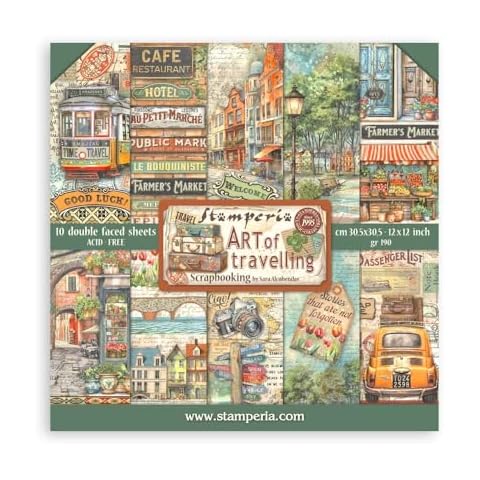 Stamperia Art of Travelling Scrapbook Paper Pad Cover