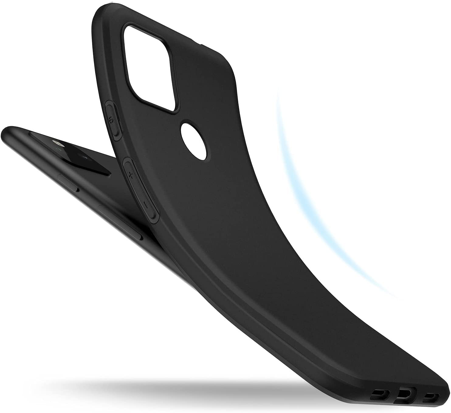 Case for Google Pixel 5a 5G, Thin Slim Fit Soft Silicone Matte Finish TPU Black