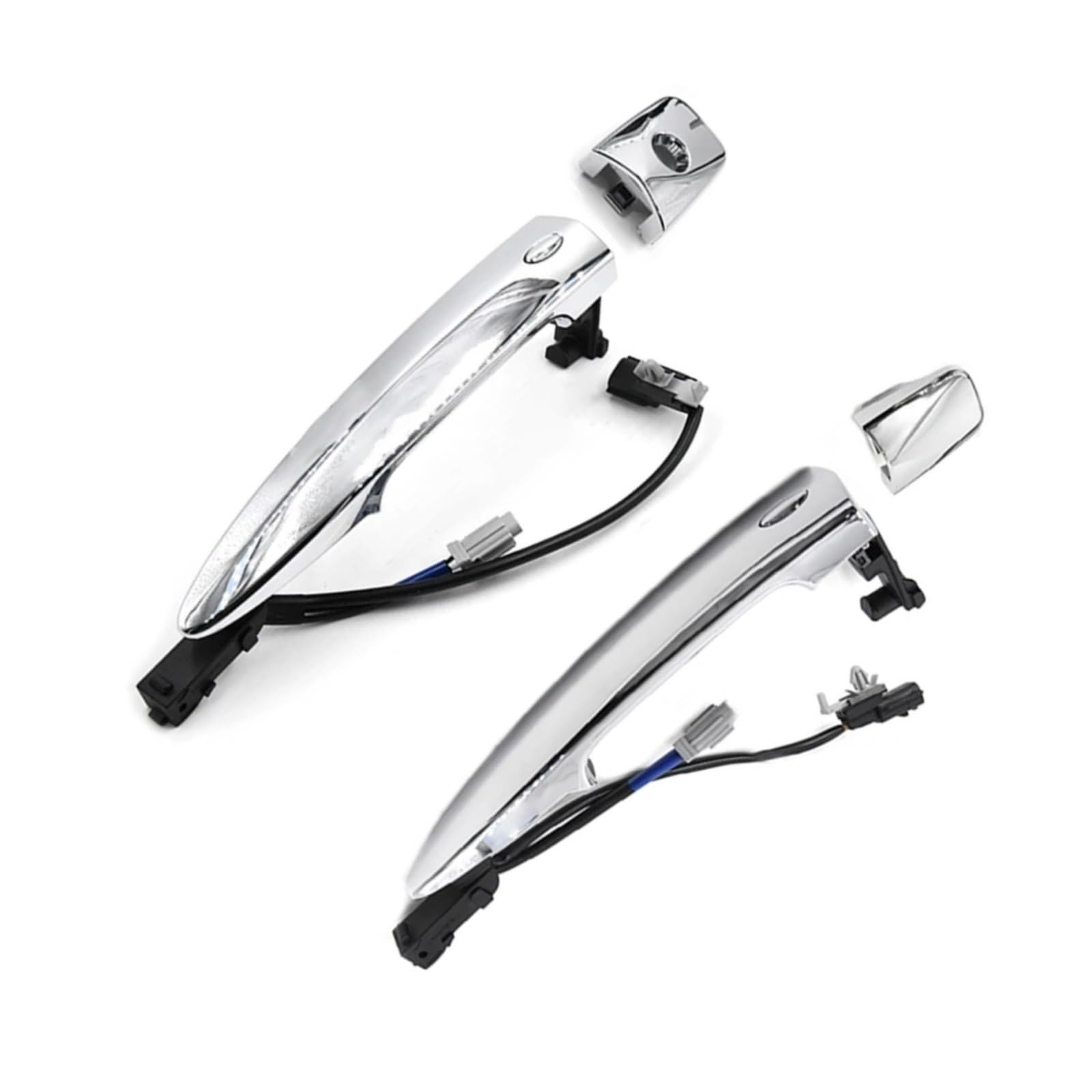 Kedfbts One Color Car Outer Handle Compatible With Nissan For Sentra For Sv Sr S Sl 2013-2018 Car Front Chrome Exterior Door Handles Silver Abs 806469N00a 806451Aa0a 826469N00a