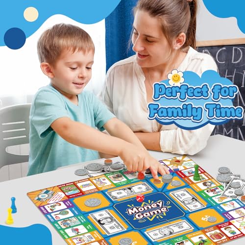 Juego educativo de mesa para niños con dinero y matemáticas miniatura 5