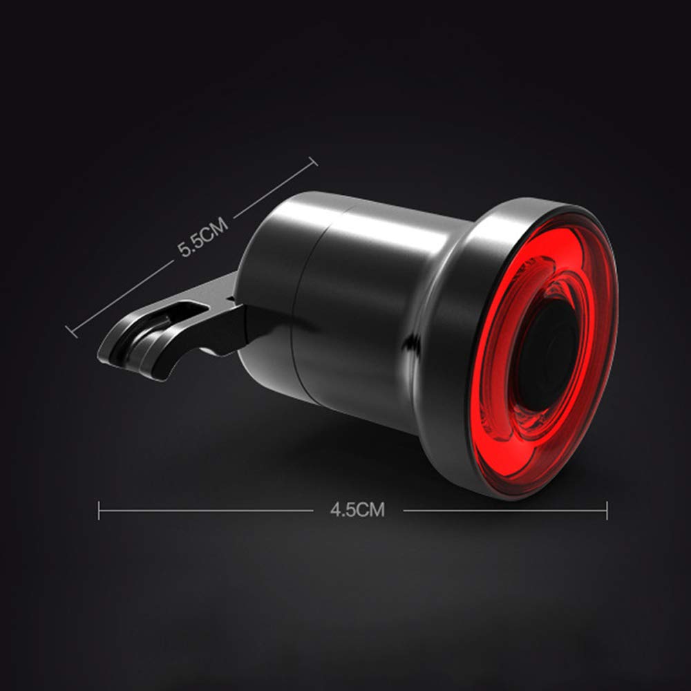 Fanale Posteriore per Bicicletta,Fanale Posteriore di Allarme Intelligente,Fanale Posteriore Impermeabile,Ricarica USB,Fanale Posteriore a LED