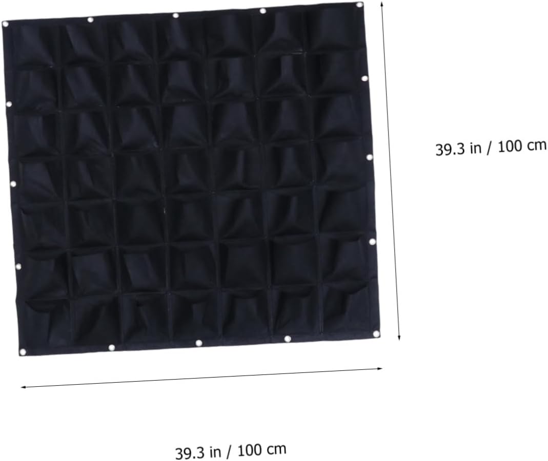 YARNOW Wall Hanging Plant Grow Bag Felt Plant Container 49-Pocket Vertical Planter for Outdoor Indoor Garden Balcony Planting