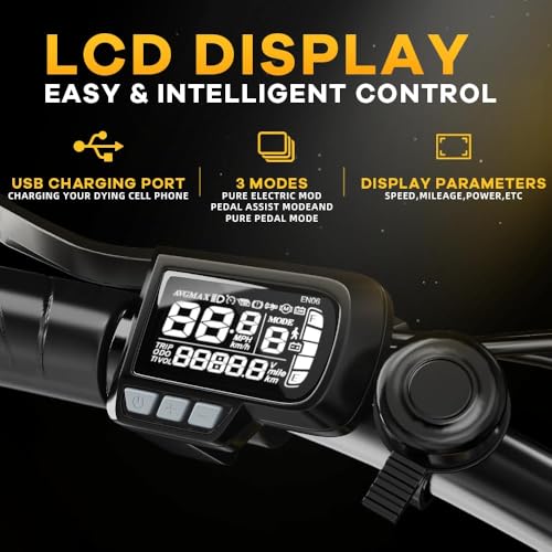 Image of 1000W Folding Electric Bike, 48V 20.8AH Large Removable Battery E-Bike, 30+MPH, 80 Miles Max Range, 20 inch Fat Tire Electric Bike for Adults, Adult Electric Bicycles for Commute