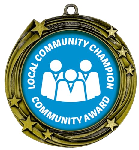 Local Community Champion Community Award Star Design Medal | Volunteer and Community Service Award