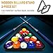 Aynaxcol Wooden Billiard Ball Rack Solid Wood 2-1/4 Inches Billiard for 8-Ball Triangle Rack + 9-Ball Diamond Billiard Rack Billiard Pool Table