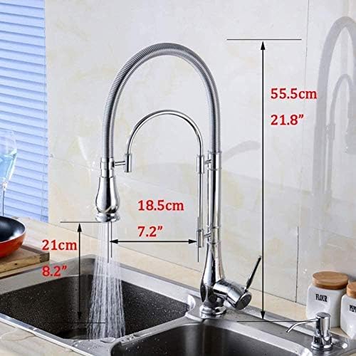Robinet de cuisine mitigeur à levier unique en chrome poli pour évier - 3