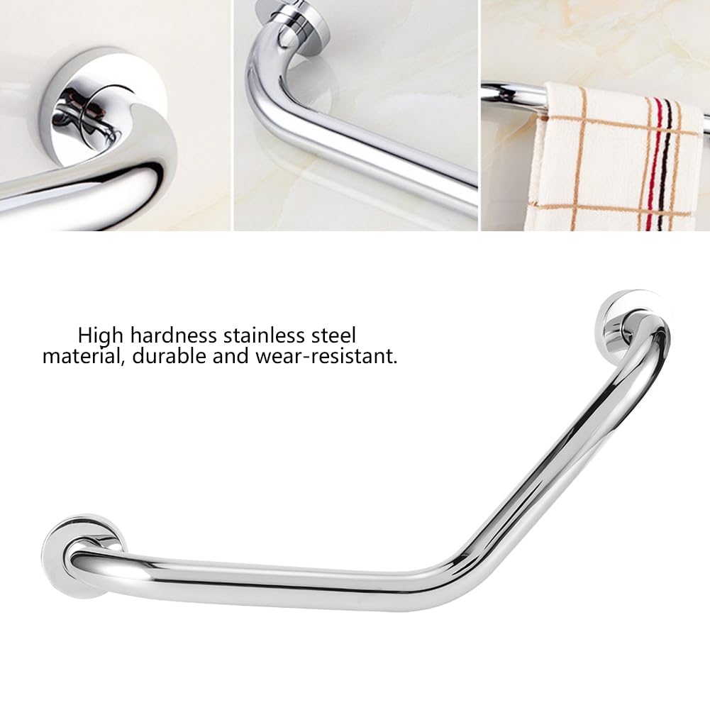 Maniglione Curvo per Doccia 46 Cm Maniglia per Vasca da Bagno in Acciaio Inox Maniglia a Parete Maniglia per Doccia Maniglia di Sicurezza Maniglia Antiscivolo per Bambini Anziani