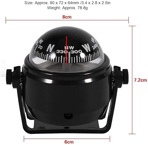 Vista 21 de Boat Car Caravan Truck Compass Sea Marine Electronic Navigation Bracket Mount Backlight Compass,Dashboard Compass Night Visible with Light,Fits for