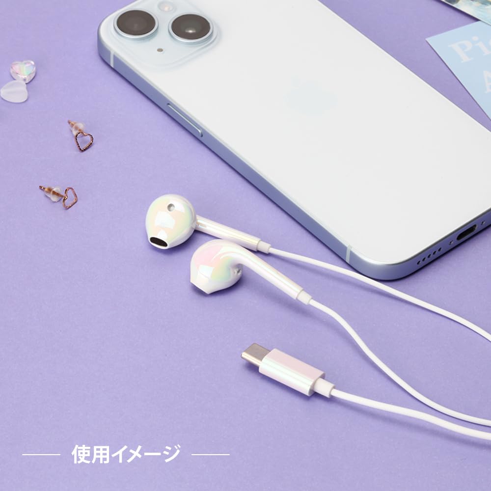 Premium Style USB Type-C ステレオイヤホン PG-ARSEIE2WH1