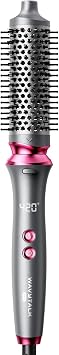 Thermal Brush, Wavytalk Heatwave Pro 1.5" Ionic Thermal Brush with Bilateral Ionic Outlet for Less Damage, One-Step Shiny Blowout Look, Dark Grey