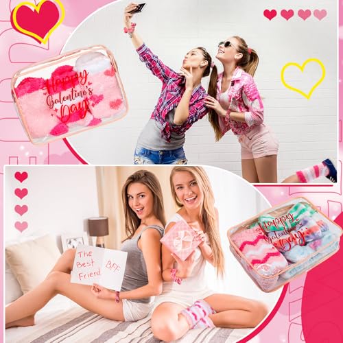 24 Pcs Galentines Day Party Favors Valentine Gifts Bulk BFF Gift Idea for Women Coquette Party Supply Galentine Socks Bestie Headband Scrunchies Pink and Red Bag for Friend Gathering Pool Day Birthday by Suncalla - Used condition - Image 6