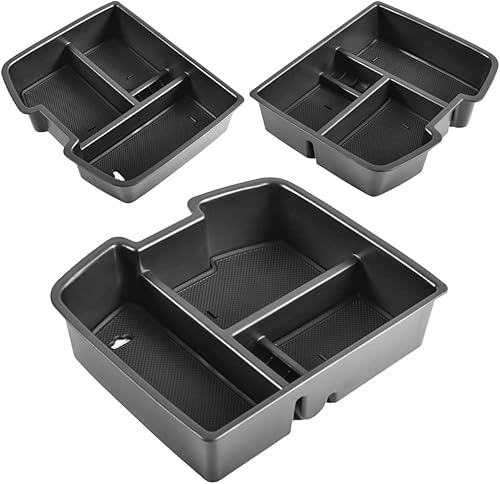 Miniatura 23 de TACORBO Center Console Organizer Tray for 07-2014 GMC Sierra 2500 3500 Yukon XL Silverado 2500 3500 Suburban 1500 Tahoe / 07-13 GMC Sierra 1500 Red