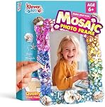 Klever Kits DIY Picture Frames Craft Kits for Kids, Mosaic Art Kit Birthday Gifts for 6 Years Old Girl Summer Toys, Make Your Own Photo Frame Arts and Crafts for Kids