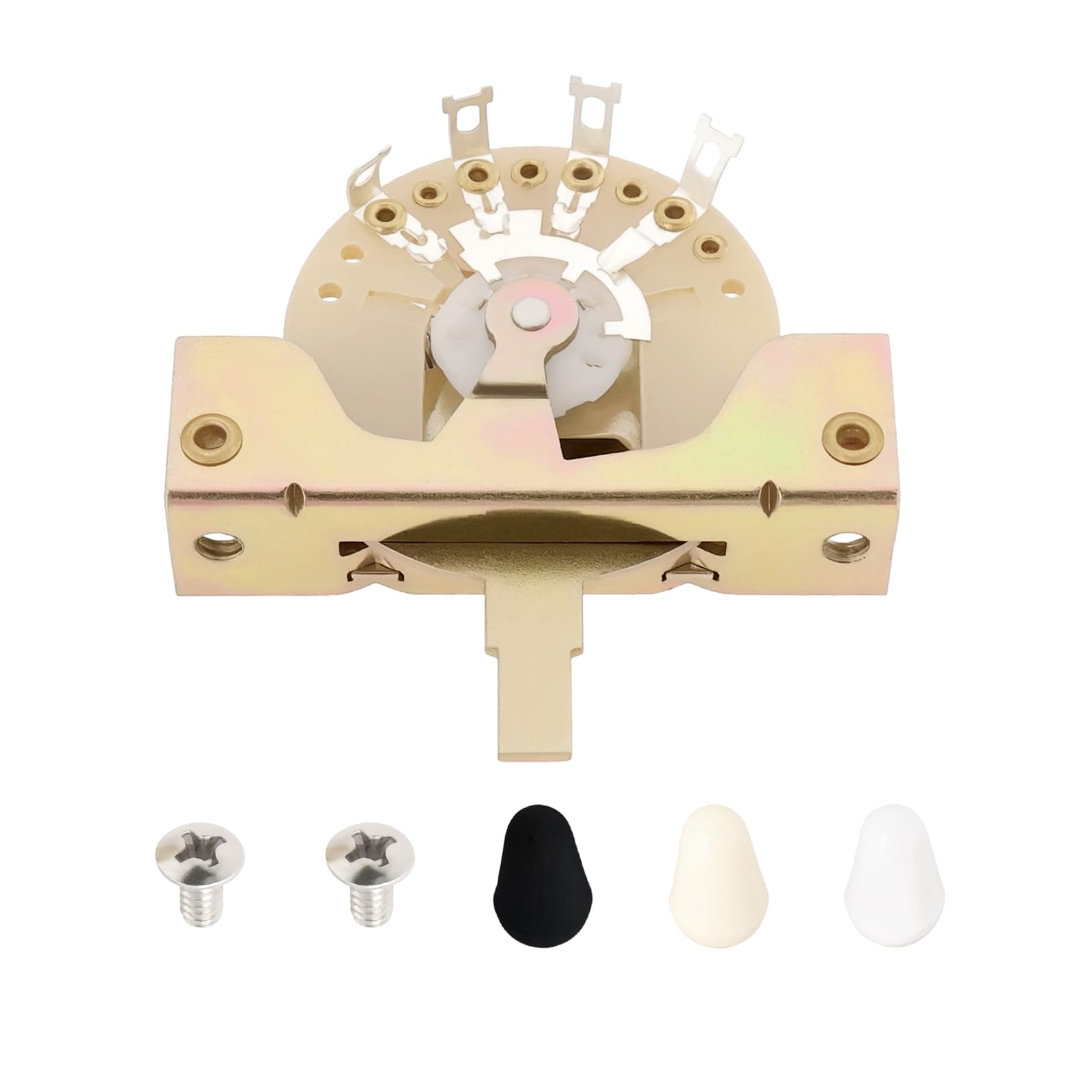EMSea 1Pc CRL 5-Way Blade Switch with Caps Screws Compatible with Stratocasters for Guitar With Three Pickup Setup