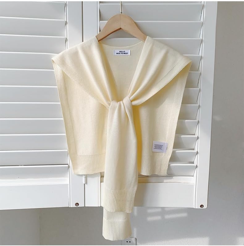 Women's Knitted Sweater Shawl Wrap - Lightweight Scarf/Cape for Downtown Girl, Casual Pashmina Shawls Fashion Accessories image 5