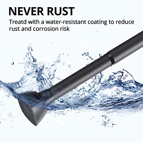 Riceman Matte Black Shower Curtain Rod For Bathroom, No Drill, Rust-Proof, 45-72 Inches Adjustable Tension Curtain Rod For Rv, Closet, Windows, Doorway #TOP2