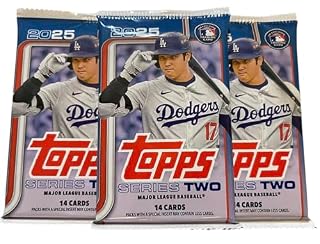 Topps 2025 Series 2 Baseball MLB Trading Cards, 3 Packs, 14 Cards per Pack, 42 Cards Total