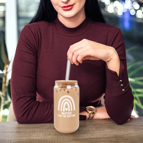 Save 15% on ANOTION Bestie Friendship Glass Mug - Perfect Sister Gift - Image 4