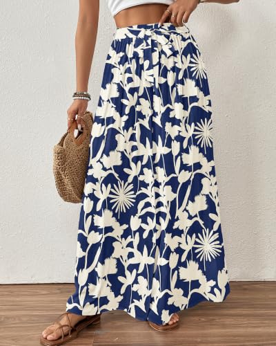 Image of Bsubseach Women Wide Leg Pants Floral Flowy Palazzo Pants