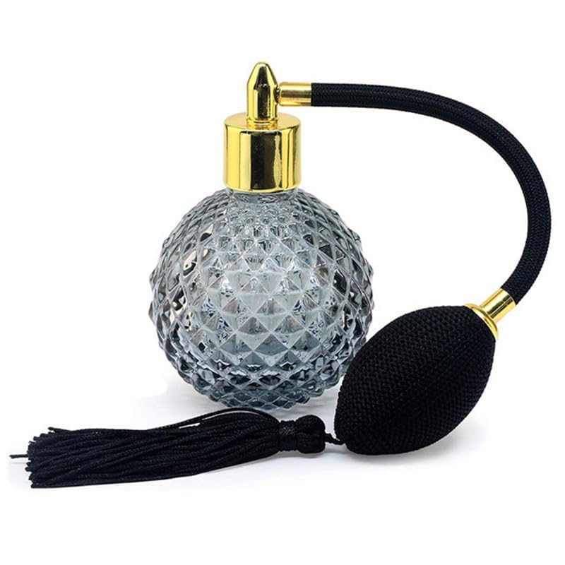 100ml Crystal Vintage Style Perfume Bottle Gold Silver Long Spray Tassels Atomizer Pump Refillable Glass Bottles Makeup Tool (Gold)2