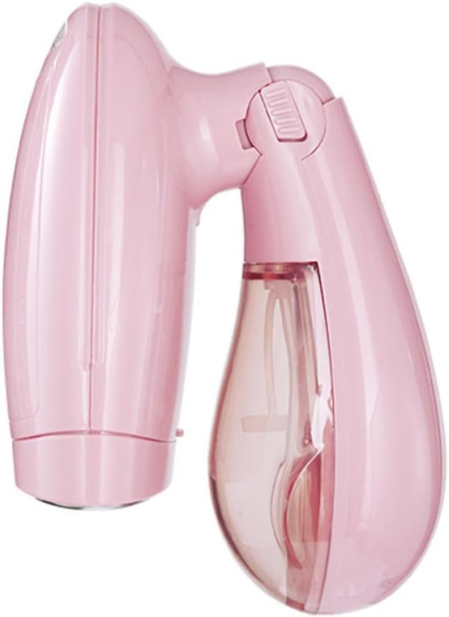 Homoyoyo Handheld Garment Steamer Electric Clothes Steaming Machine with Detachable Water Tank Portable Travel Steam Iron for Home Use 110V English Two-Prong Plug Pink