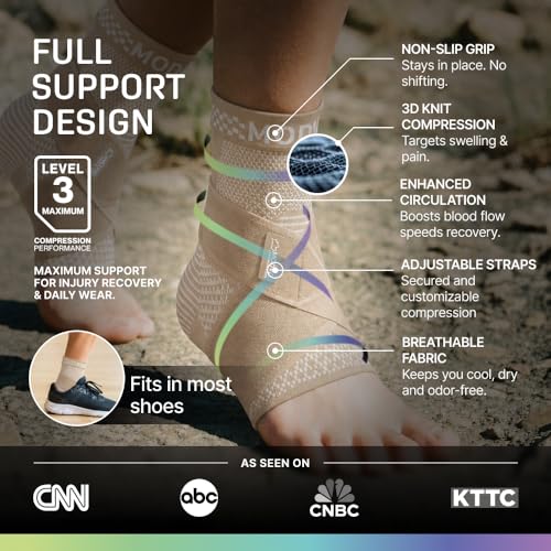 Image of Modvel Foot & Ankle Brace Socks with Adjustable Support Strap - Compression Sleeve for Sprained Ankle, Plantar Fasciitis Relief Tendonitis & Arthritis, Stabilizing Foot & Ankle Support for Women & Men