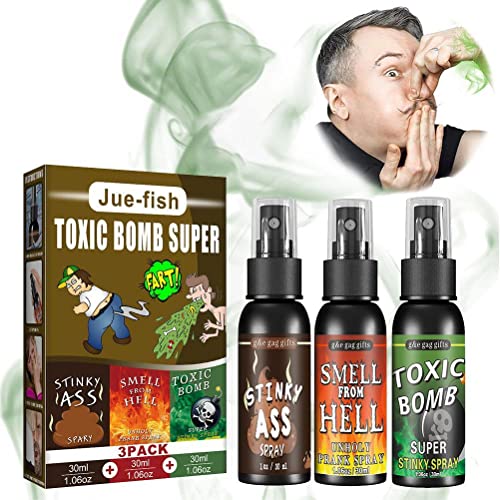 J-ouuo Espray de pedos, spray altamente concentrado, espray maloliente y maloliente, broma de broma, juguetes, regalos de fiesta, Halloween, broma de abril - huele a gas realmente "malo" Cover