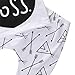 Canis Baby Boys Short Sleeve BOSS Print T-Shirt and Harem Pants Outfit Set (70(0-6M), White)