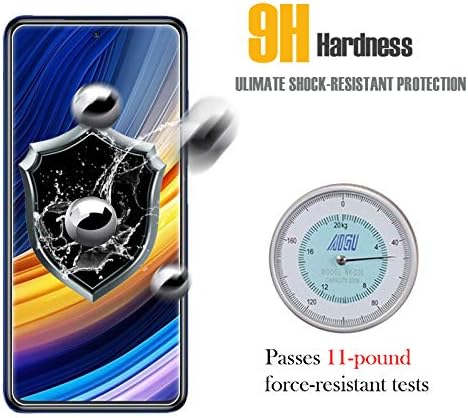 WFTE [2-Pack Screen Protector for Xiaomi Poco X3 Pro,Anti-Scratch,High Transparency,Anti-fingerprint,Bubble-Free,Dust-Free Premium Screen Protector Tempered Glass For Xiaomi Poco X3 Pro