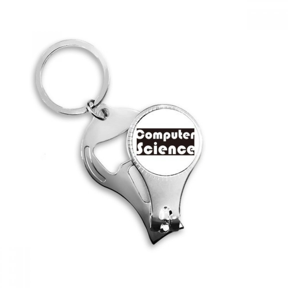 Course and Major Computer Science Black Metal Key Chain Ring Multi-Function Nail Clippers Bottle Opener Car Keychain Best Charm Gift