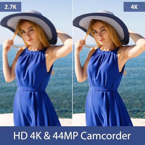 image for DINGETU 4K Video Camera Camcorder Ultra 44MP Vlogging Camera for YouTu