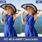 4K Video Camera Camcorder Ultra 44MP Vlogging Camera for YouTube 18X Digital Zoom Camcorder 3.0" IPS Screen IR Night Vision with External Mic, Controller, 2 Batteries and 32G SD Card - Image 2