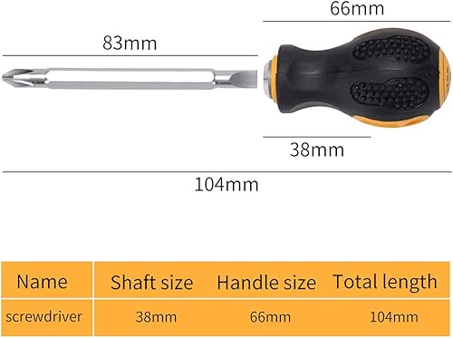 Miniatura 2 de GJ-0120 Phillips Destornillador de cabeza cruzada Destornillador ranurado 2 en 1, SL 6* 38