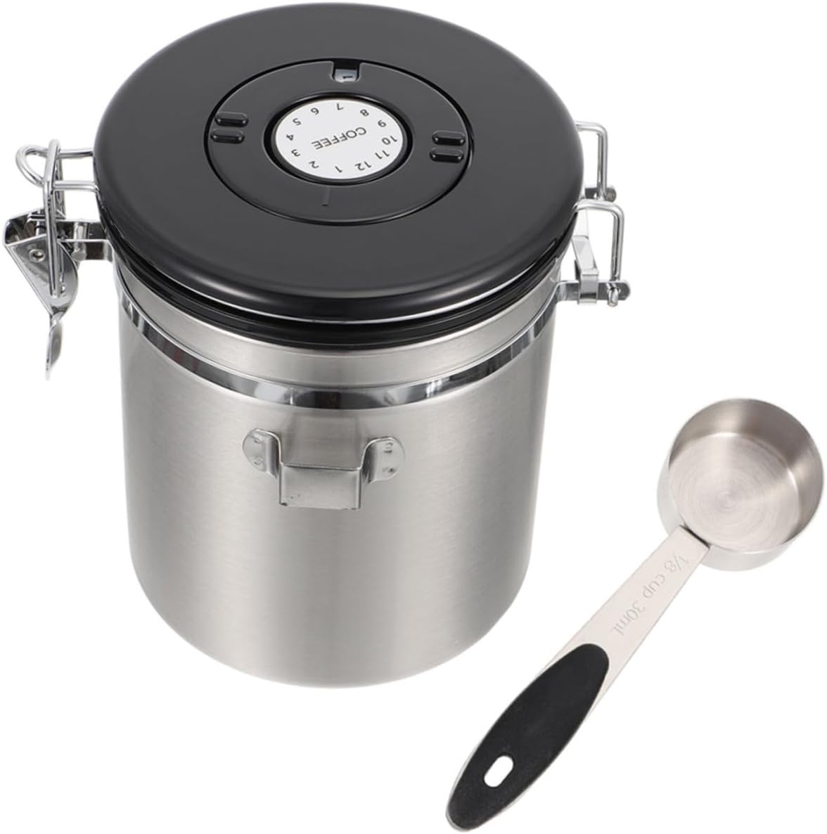 UPKOCH Sealed Pet Food Storage Container for Cat and Dog with Stainless Steel Spoon 1.8l Airtight Sealed Jar Sturdy Food Storage Jar for Pet Snacks