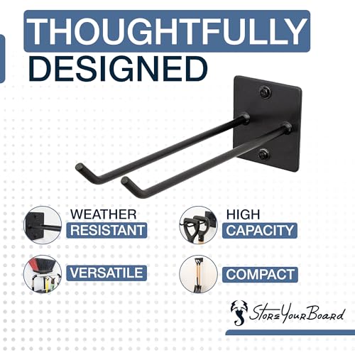Image of StoreYourBoard Tool Max Single Storage Rack, Wall Mount Home and Garage Hook, Steel Gear Organizer and Hanger