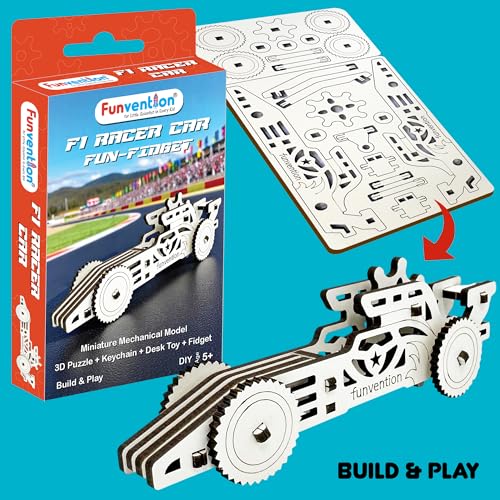 Image of Funvention Birthday Return Gifts (Pack of 24) Fun Fidgets - Cars Series | DIY Mini Mechanical Models 3D Puzzle Return Favours for Kids Birthday Party 5+ Years Made in India Toys Return Gift, Silver