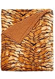 BrylaneHome Faux Fur Animal Print Throw - Tiger Print