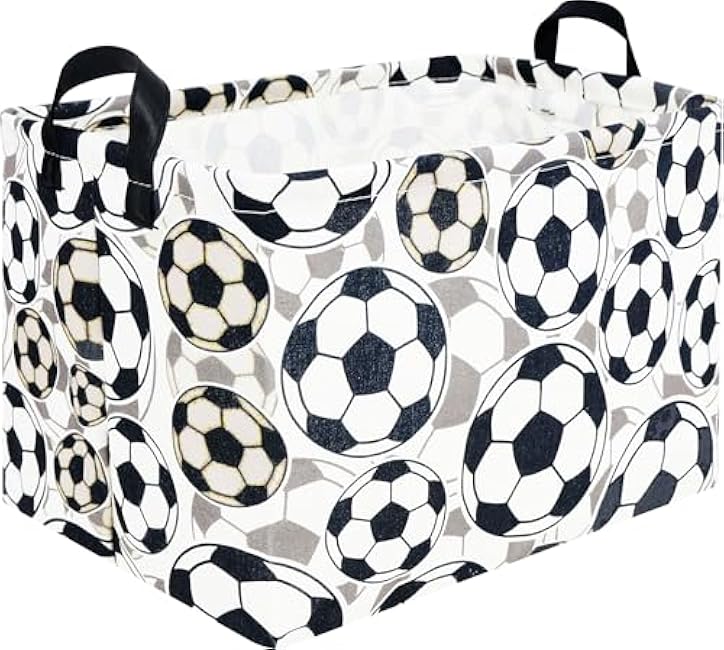 Rectangle Baksetball Print Storage Basket,Kid Toys Bin with Handles,Room Decor,Gift Basket(Basketball)