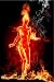 Startonight Canvas Wall Art Hot Girl Red Fire, Red USA Design for Home Decor, Dual View Surprise Artwork Modern Framed Ready to Hang Wall Art 31.5 X 47.2 Inch 100% Original Art Painting