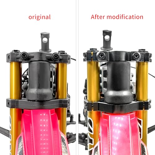 CNszlan Aluminum 7075 Triple Clamp Set for LOSI 1/4 Promoto-MX Motorcycle (Black)