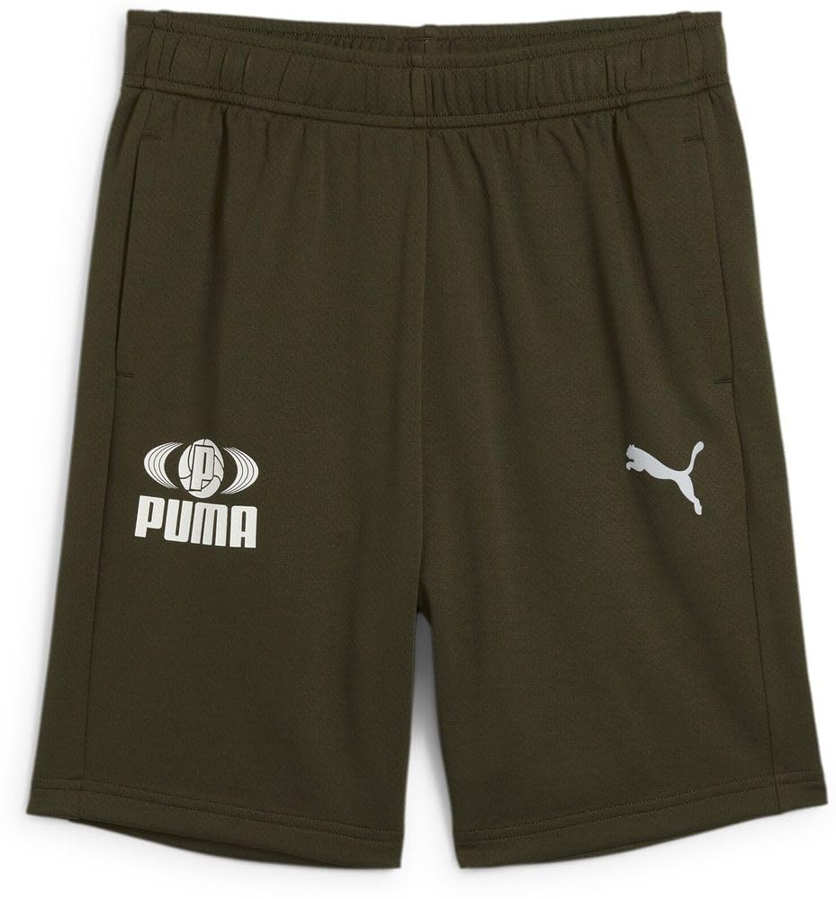 PUMA Boys Active Sports Poly B Knitted, Dark Olive, 140 EU