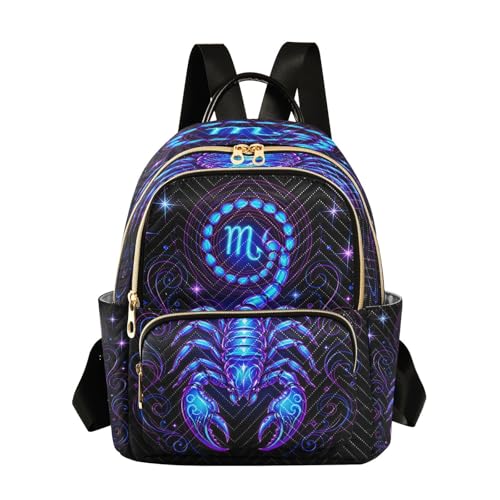 senya Mochila moderna mini bolsa casual para uso diário escorpião para viagens e trabalho universitário, Multi, Medium